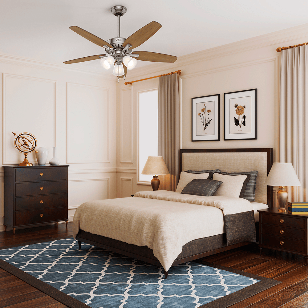 Ventilador de Teto Residencial Torri Niquel Escovado Hunter Fan Oficial - Imagem 2