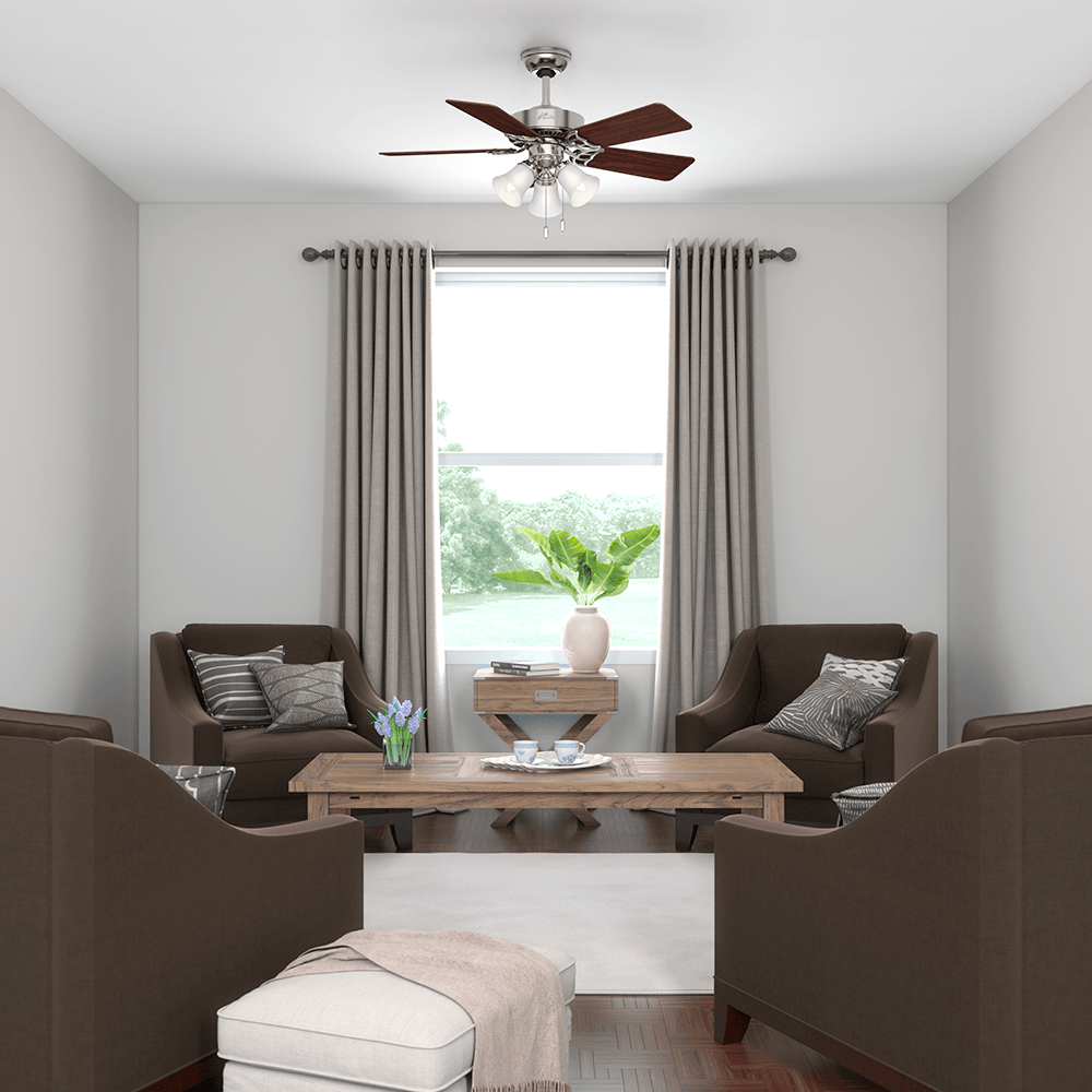 Ventilador de Teto Residencial Beacon Hill Níquel Escovado Hunter Fan Oficial - Imagem 2