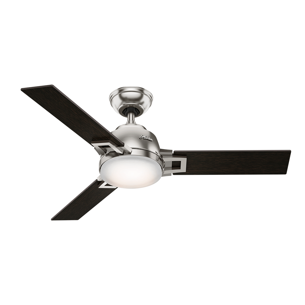 Ventilador de Teto Residencial Philippe Níquel Escovado Hunter Fan Oficial 127v OUTLET