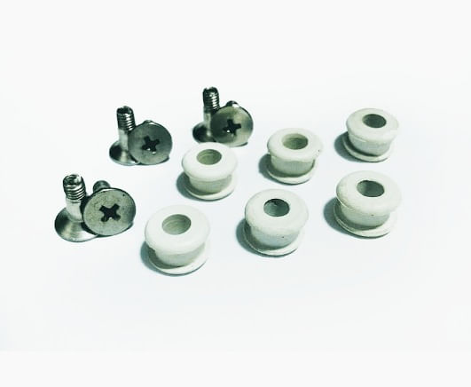 CONJUNTO DE PARAFUSOS E BUCHAS DE BORRACHA COMPATÍVEL COM MODELO BEACON HILL BRANCO